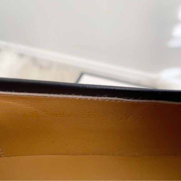 Gucci Jordaan Horsebit Leather Loafer Black Gold size 39.5 - Picture 4 of 9